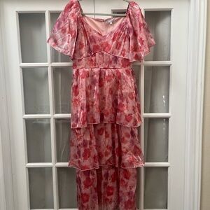 Floral Pink Layered Dress
